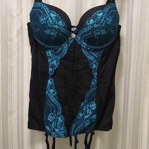 La SENZA Blue and Black Bustier. S large